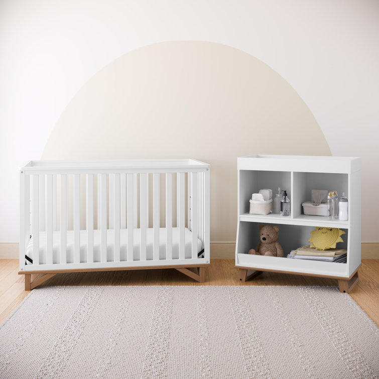 Crib and shop change table set